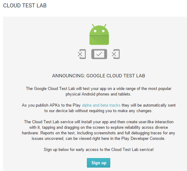 Google Cloud Test Lab