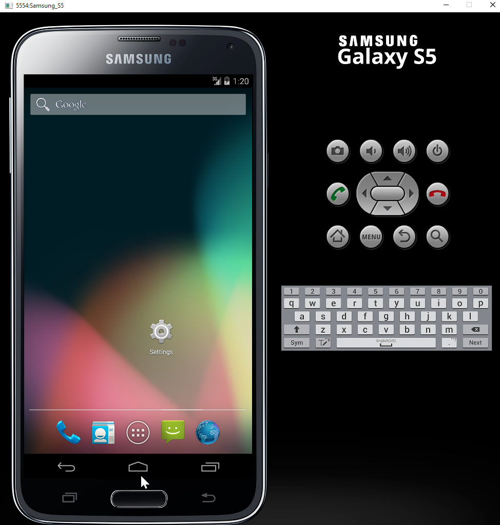 Samsung S5 Emulator Skin