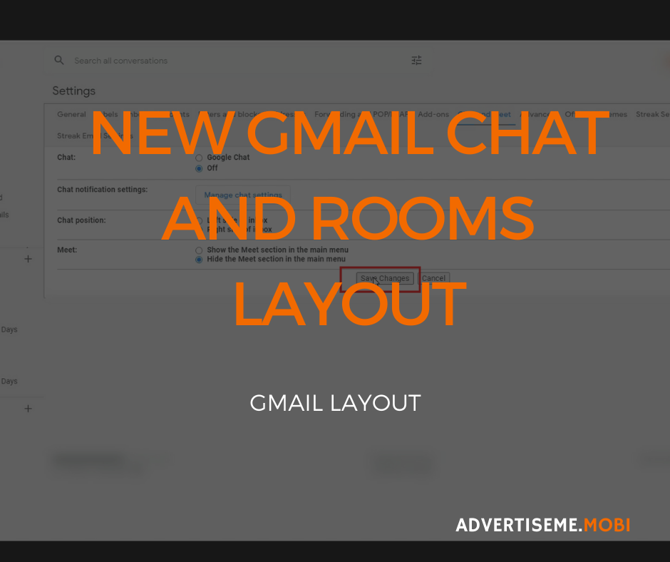 NEW GMAIL CHAT AND ROOMS LAYOUT header