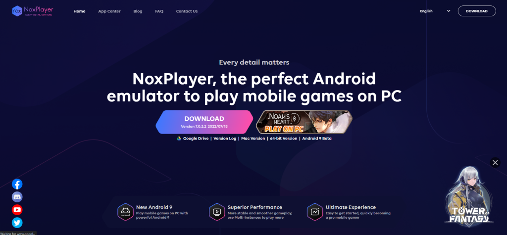Advertise Me Mobi - NoxPlayer Android Emulator website
